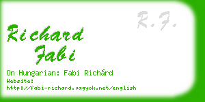 richard fabi business card